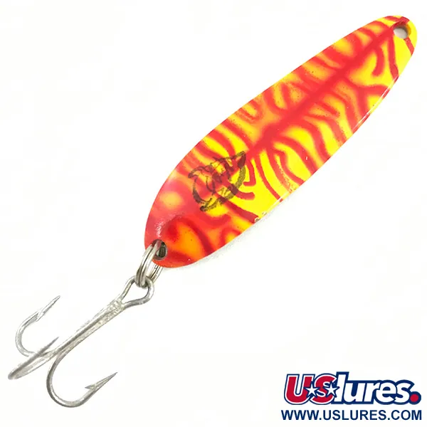 Vintage  Eppinger Dardevle Cop-E-Cat 7300, 1/3oz Red / Yellow / Brass fishing spoon #4916