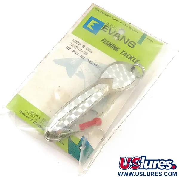   Loco Glen Evans, 1 2/3oz Nickel / Hologram fishing spoon #4926