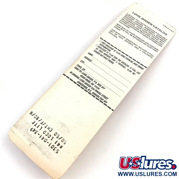  Luhr Jensen Loco Lite UV, 1/2oz Red / Yellow / Black fishing spoon #4927