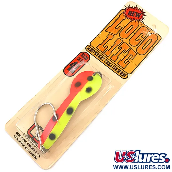  Luhr Jensen Loco Lite UV, 1/2oz Red / Yellow / Black fishing spoon #4927