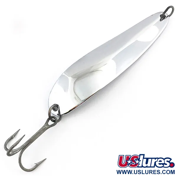 Vintage  Luhr Jensen Krocodile, 3 1/4oz Nickel fishing spoon #4936