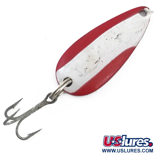 Vintage  Eppinger Dardevle Midget, 3/16oz Red / White / Nickel fishing spoon #4937