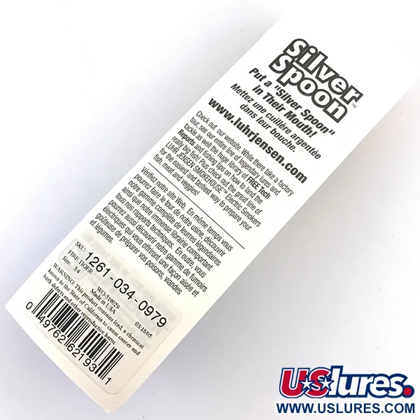 Vintage  Luhr Jensen Weedless Silver Spoon UV, 3/5oz Fire Tigre / Silver fishing spoon #4948