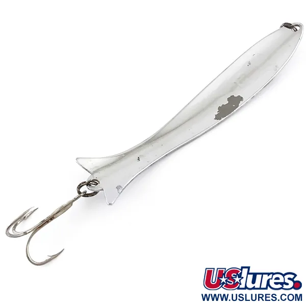 Vintage  Williams Mooselook wobbler, 1oz Nickel fishing spoon #4946