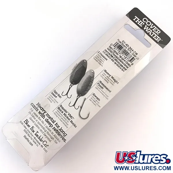   Blue Fox Pixee UV, 3/4oz Hammered Nickel / Green fishing spoon #4954