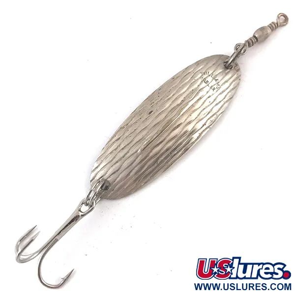 Vintage   Williams Wabler W40, 1/4oz Hammered Silver / Silver Plated fishing spoon #4961