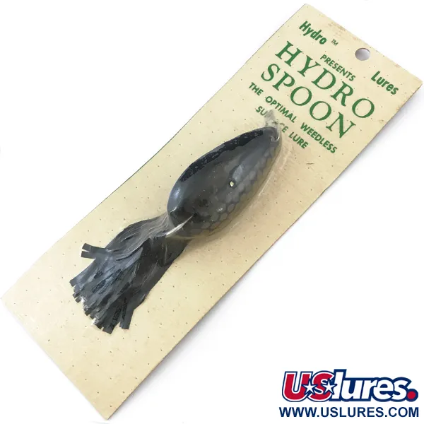  Hydro Lures Weedless Hydro Spoon, 1/2oz Black / Green fishing lure #5021