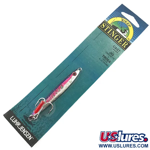  Luhr Jensen Deep Stinger UV, 3/4oz Silver / Pink fishing spoon #5166