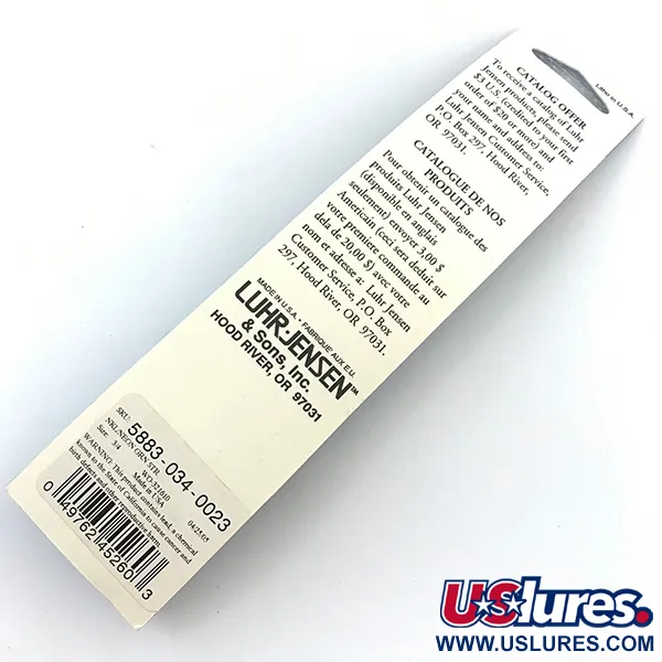  Luhr Jensen Deep Stinger , 3/4oz Silver / Green fishing spoon #5052