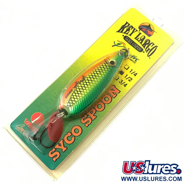   Key Largo Syco Spoon, 1/2oz Rainbow Fish fishing spoon #5057