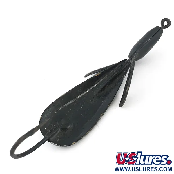 Vintage  Johnnie O'Neil Weedless Weed Wing Jonny ONeils, 1/3oz Black fishing spoon #5066