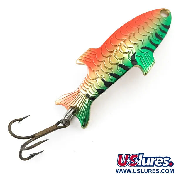 Vintage  Acme Phoebe, 1/8oz Fire Tiger / Gold fishing spoon #5082