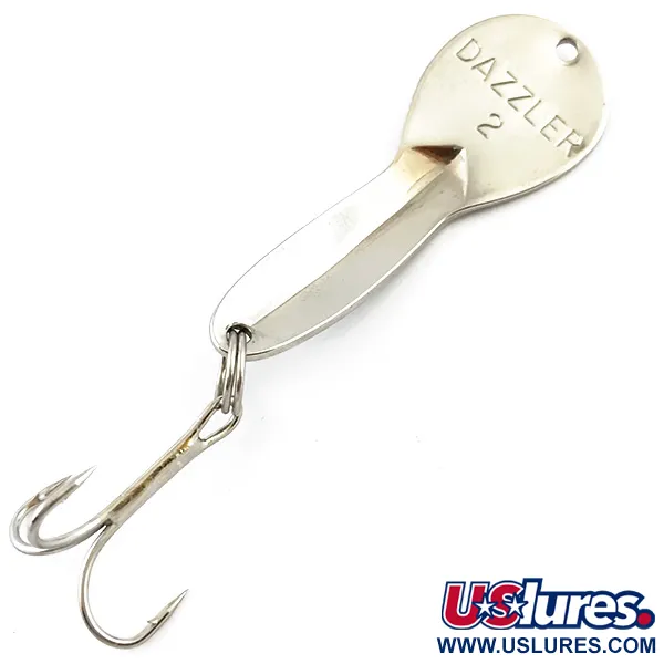 Vintage  Acme Dazzler #2, 1/4oz Nickel fishing spoon #5088