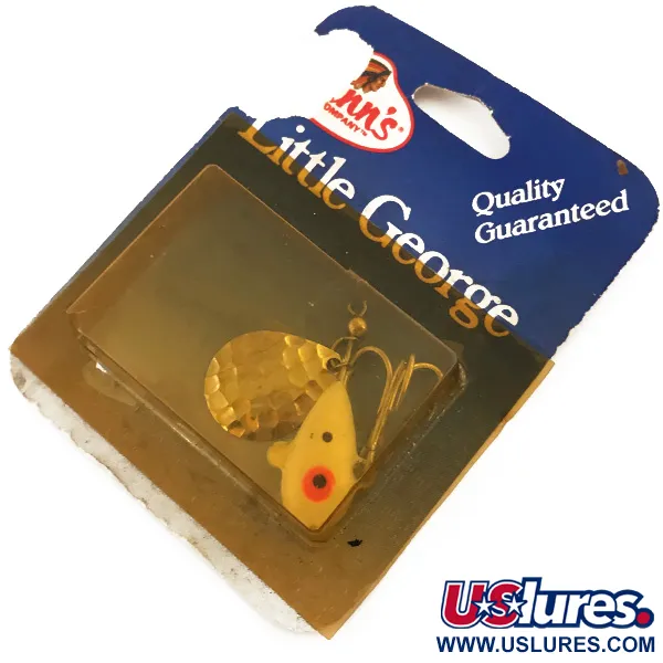  Mann's Bait   Little George, 2/5oz White / Hammered Nickel fishing spoon #5115