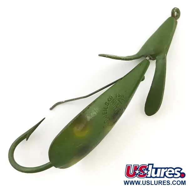 Vintage  Johnnie O'Neil Weedless Weed Wing Jonny ONeils, 1/3oz Frog fishing spoon #5124