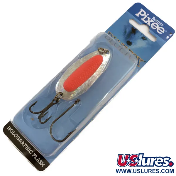   Blue Fox Rattlin Pixee , 1/2oz Pink UV / Rainbow Herring fishing spoon #5127