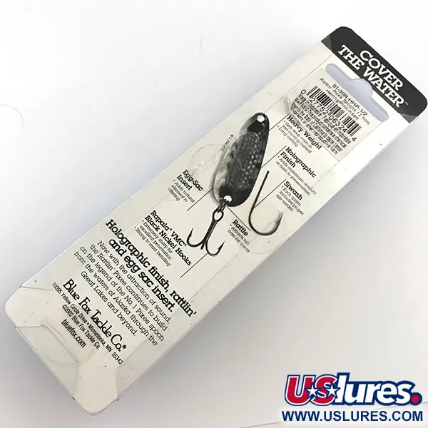   Blue Fox Rattlin Pixee UV, 1/2oz Rainbow Bronze (Brass) / Red fishing spoon #5129