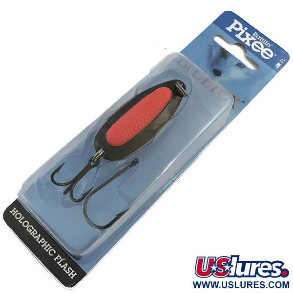   Blue Fox Rattlin Pixee UV, 1/2oz Rainbow Bronze (Brass) / Red fishing spoon #5129