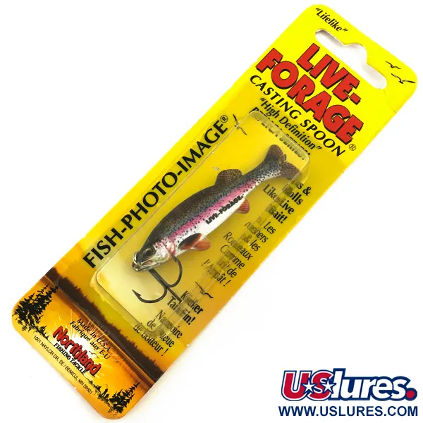  Northland tackle Live Forage, 1/4oz Rainbow Trout fishing spoon #5139