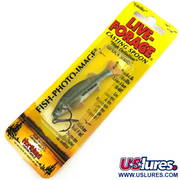  Northland tackle Live Forage Glow, 1/4oz Realistic fish fishing spoon #5142