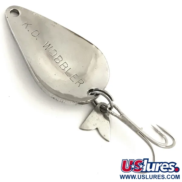 Vintage  Acme K.O. Wobbler, 1/2oz Nickel fishing spoon #5155