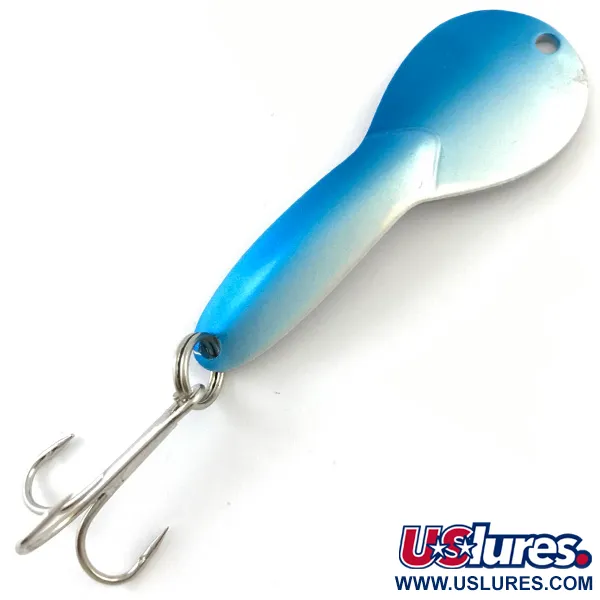  Acme Dazzler #2, 1/4oz White Pearl / Blue / Nickel fishing spoon #5172