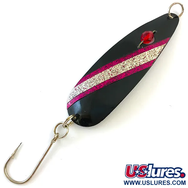 Vintage  Eppinger Red Eye Evil Eye, 1/3oz Black / Red / purple Glitter fishing spoon #5180