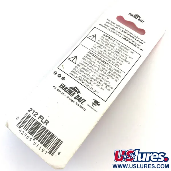  Yakima Bait Worden’s Original Rooster Tail, 1/4oz Gold / Red UV Glow in UV light, Fluorescent fishing spoon #5794