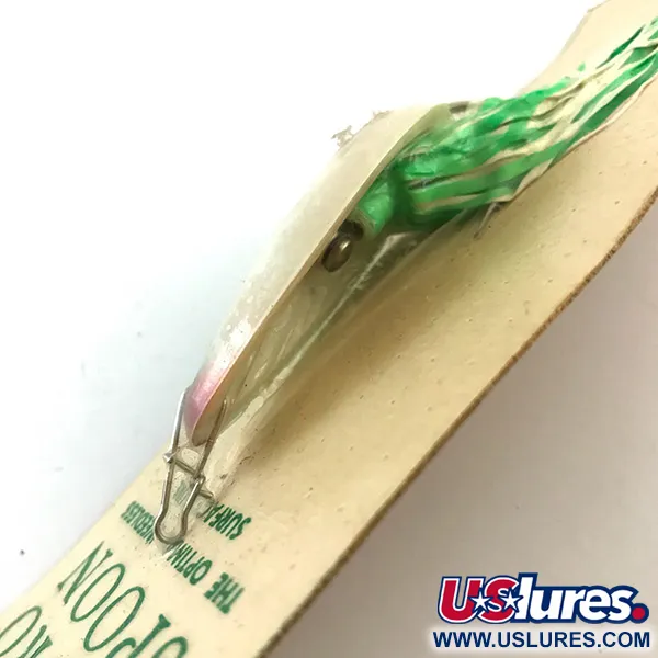  Hydro Lures Weedless Hydro Spoon UV, 1/2oz White / Green fishing spoon #5197