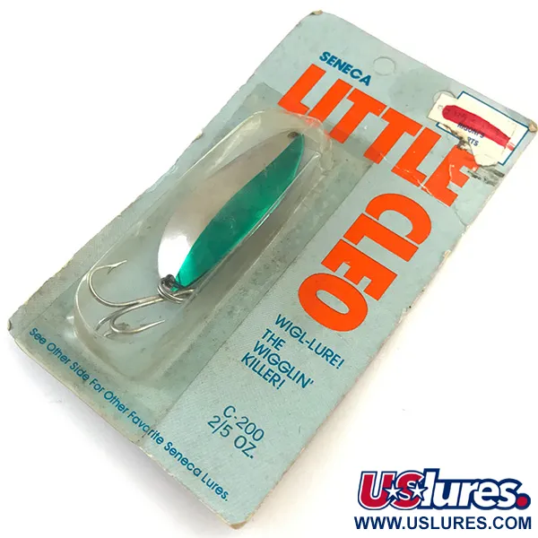  Seneca Little Cleo (Hula Girl), 1/2oz Nickel / Green fishing spoon #5198