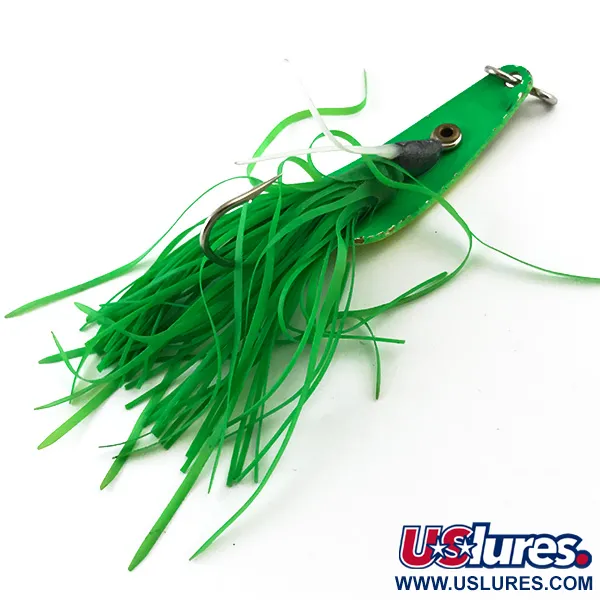 Vintage  Northland tackle Weedless Jaw-Breaker UV , 1/2oz Green fishing spoon #5207