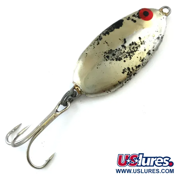 Vintage  Bomber Slab Spoon, 3/4oz Gold / Black fishing spoon #5208