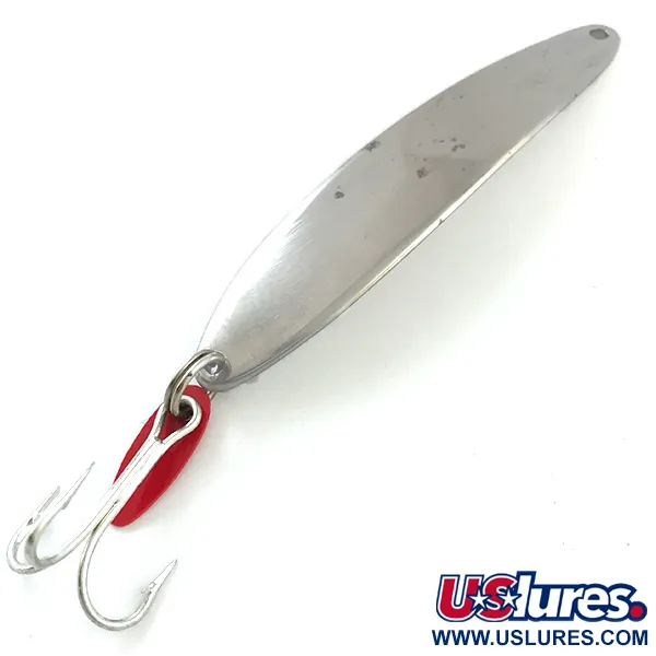 Vintage   Bay de Noc Swedish pimple, 3/4oz Nickel fishing spoon #5213