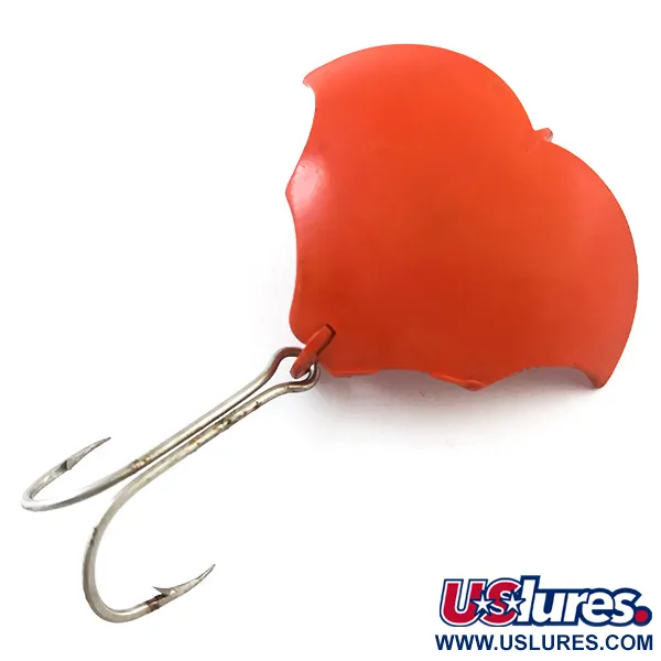 Vintage  Harrison Industries Baby Bat, 1/2oz Orange fishing spoon #5223