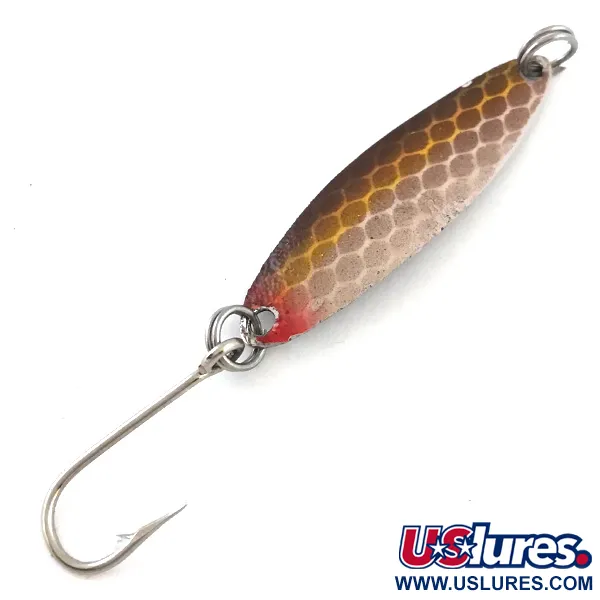 Vintage  Luhr Jensen Needlefish 1, 1/16oz Brown / Nickel fishing spoon #5230