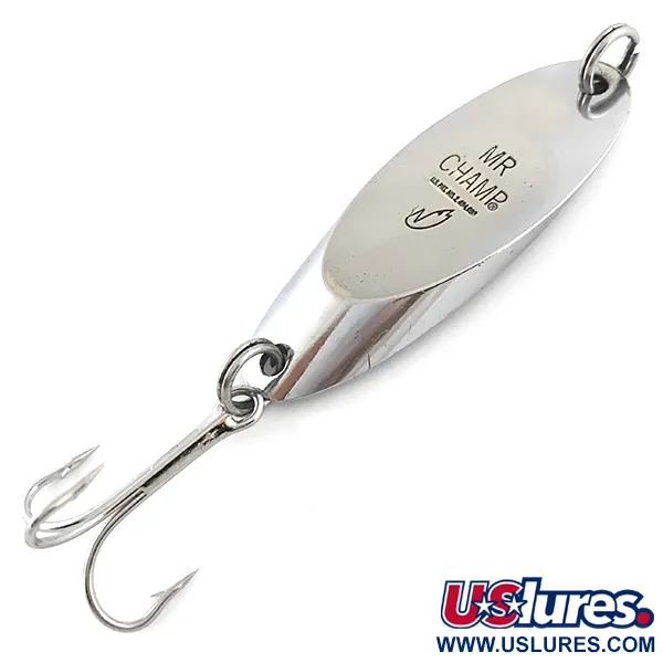 Vintage  Weber Mr Champ, 3/4oz Nickel fishing spoon #5235