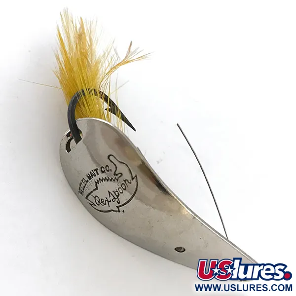 Vintage   Weedless Weezel bait Rex Spoon, 1/3oz Nickel fishing spoon #5239