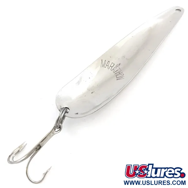 Vintage  Marathon  Marathon, 3/5oz Nickel fishing spoon #5240