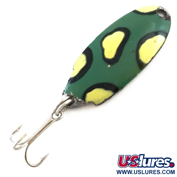 Vintage   Acme Thunderbolt, 3/16oz Frog / Nickel fishing spoon #5242