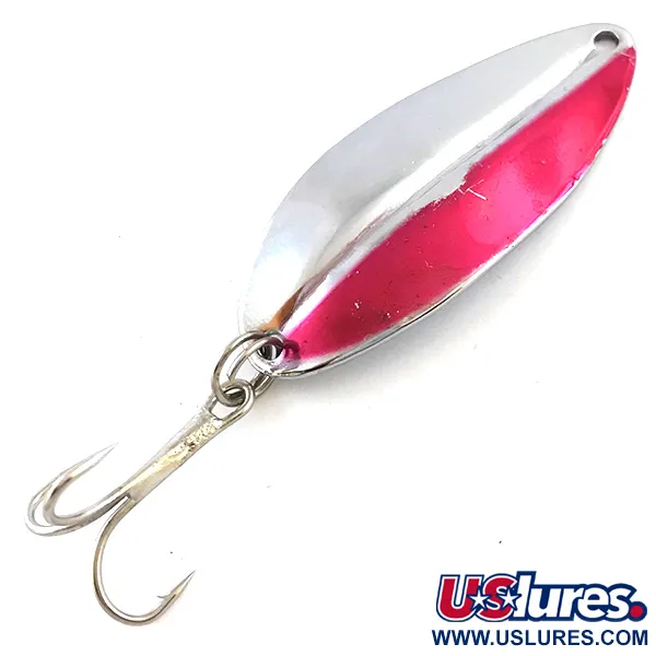 Vintage  TODDCO Main liner , 2/5oz Nickel / Red fishing spoon #5244