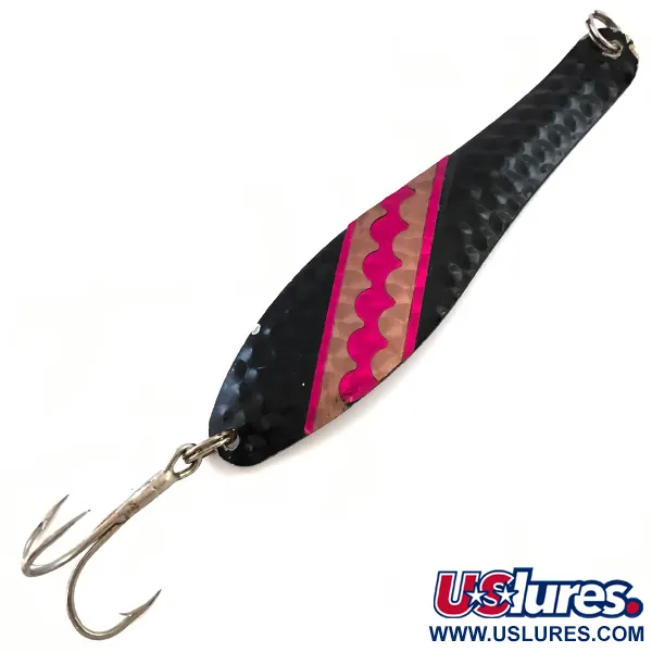 Vintage  Trinidad Tackle Optimizer Trolling Spoon 4, 3/5oz Black / purple / Silver fishing spoon #5248