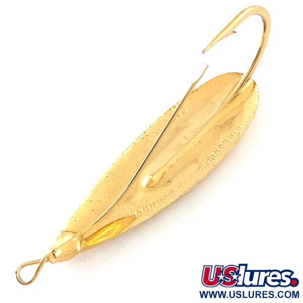 Vintage   Weedless Johnson Silver Minnow, 1/3oz Gold fishing spoon #5251