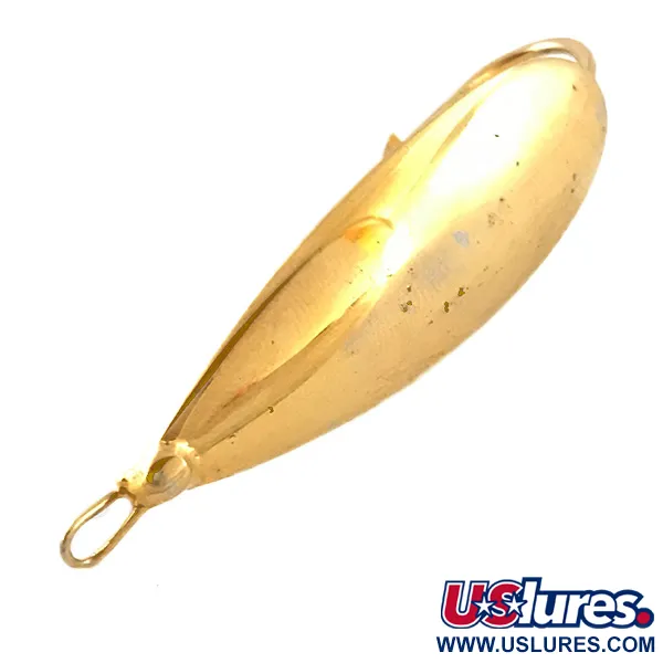 Vintage   Weedless Johnson Silver Minnow, 1/3oz Gold fishing spoon #5251