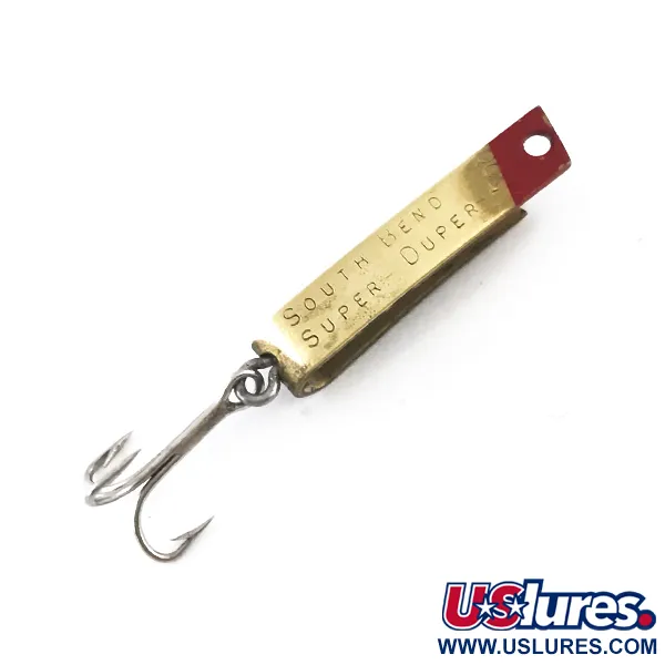 Vintage  South Bend Super-Duper 500, 3/64oz Gold fishing spoon #5257