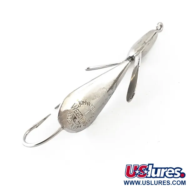 Vintage  Johnnie O'Neil Weedless Weed Wing Jonny ONeils 1, 1/4oz Nickel fishing spoon #5266