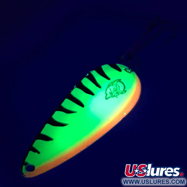 Vintage  Eppinger Dardevle Imp UV, 2/5oz Fire Tiger fishing spoon #5269