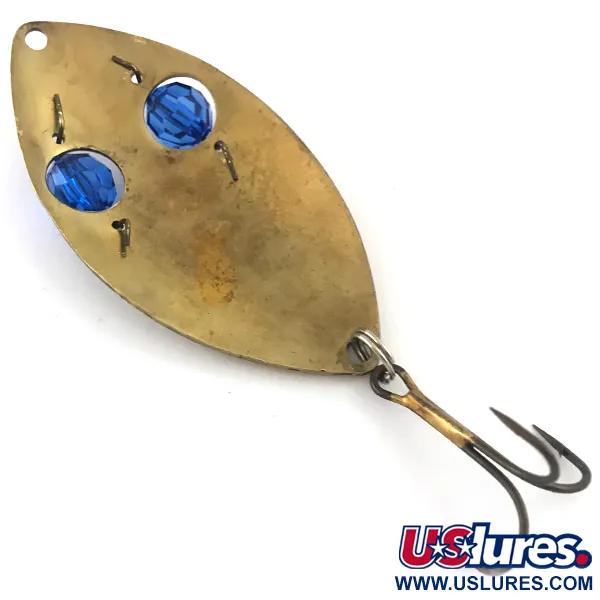 Vintage   Lucky Strike Gold Red Flash, 3/4oz Gold / Blue fishing spoon #5273