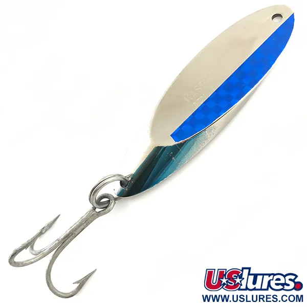 Vintage  Acme Kastmaster , 1 1/2oz Nickel / Blue fishing spoon #5277