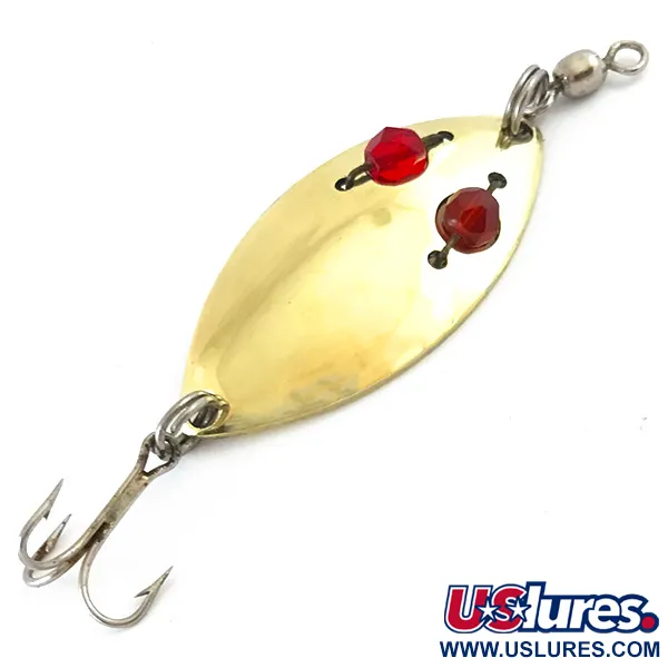 Vintage  Hofschneider Red Eye junior, 1/4oz Gold / Red Eyes fishing spoon #5280
