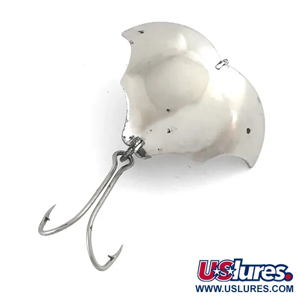 Vintage  Harrison Industries Baby Bat, 1/2oz Nickel fishing spoon #5282